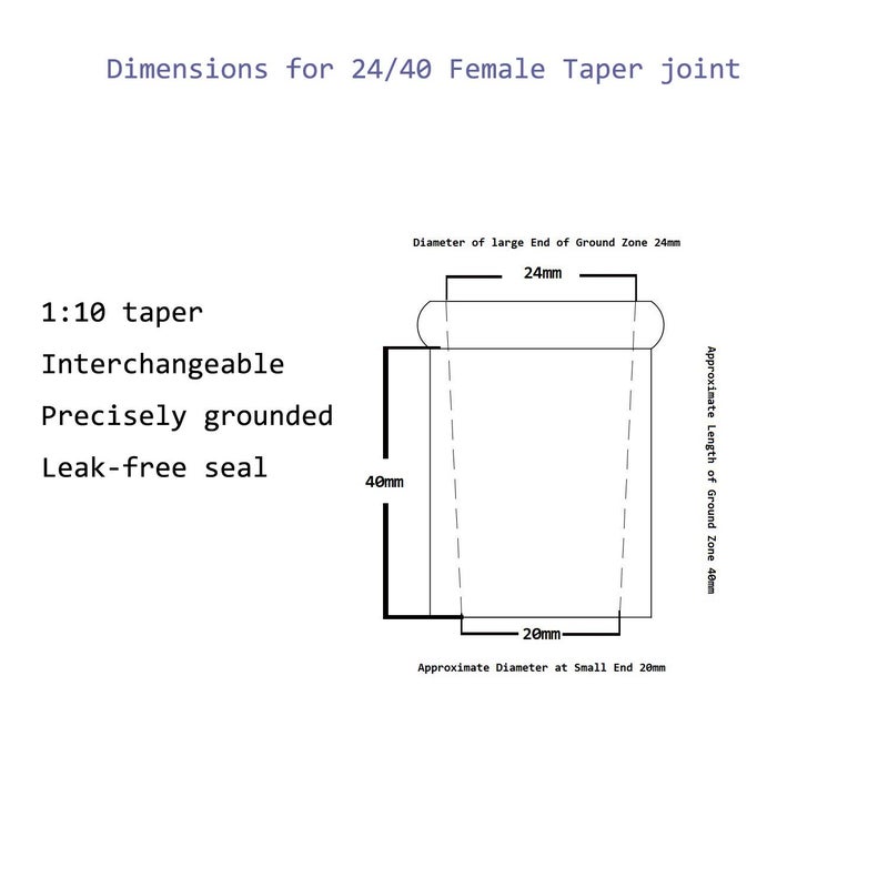 LABOY Glass 2000mL Single Neck Round Bottom Boiling Flask Heavy Wall with 24/40 Joint Heating Reaction Receiving Flask Organic Chemistry Lab Glassware - Image 1